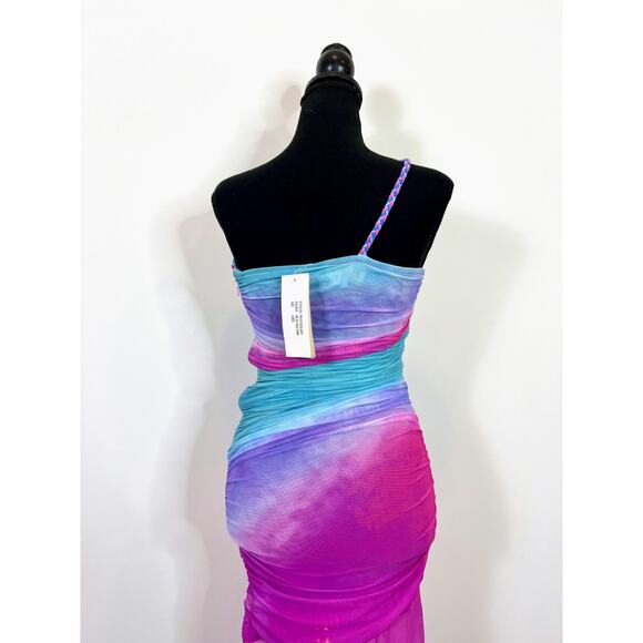 Rococo Sand Cloud One Shoulder‎ Maxi Dress in Multicolor Size XXS Cutout Party - Picture 2 of 5